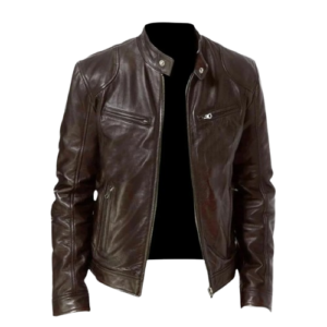 dyed leather jacket